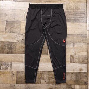 Spyder Active Base Layer Tights Men’s XL Black Compression Ski‎ Thermal